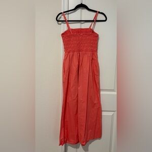 Old Navy Coral Smocked Dress